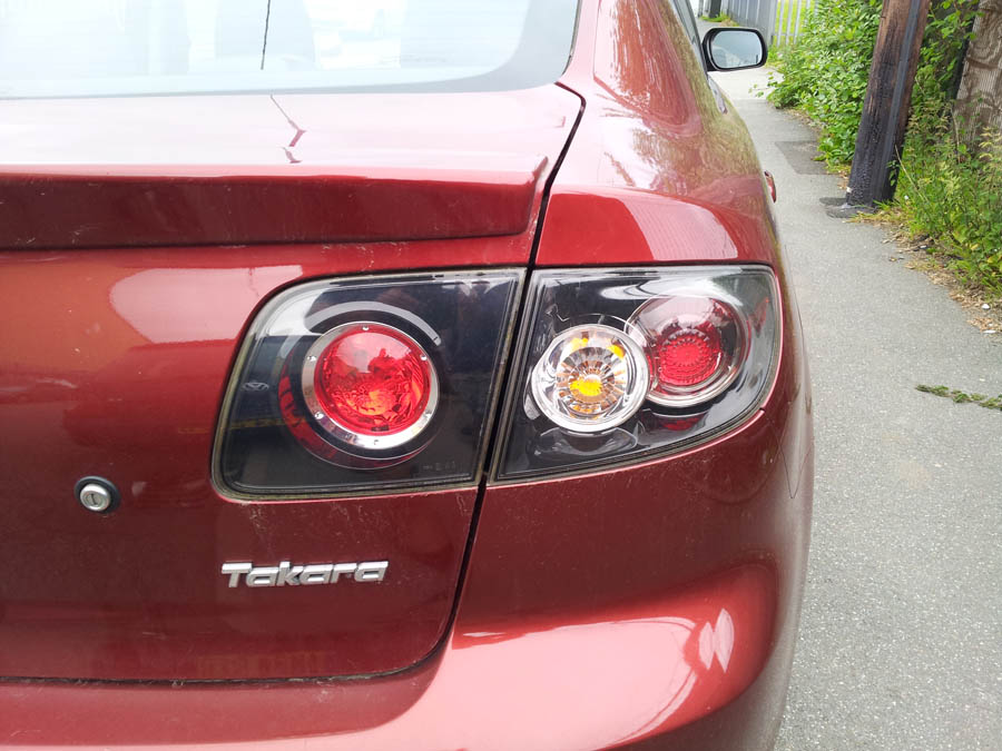 Mazda 3 Takara rear-light-on-tailgate-driver-side-rear